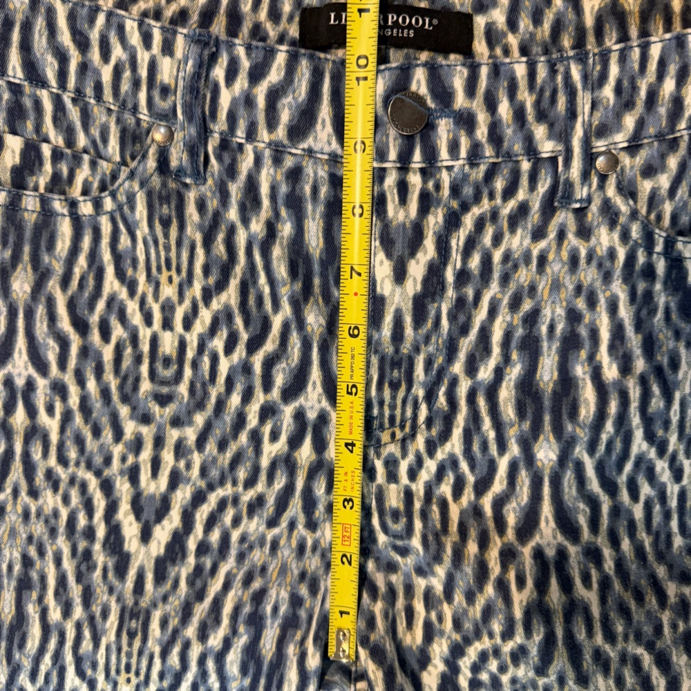 Liverpool Los Angeles Indigo Coast Leopard Print Ankle Jeans – Size 8 - Picture 9 of 9